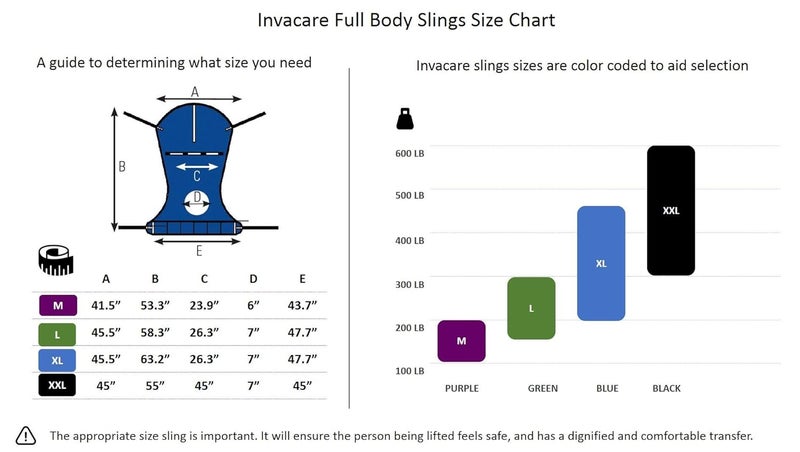 Invacare Full Body Sling with Commode Opening for Patient Lifts - Medium, Polyester, Blue and Purple - Image 3